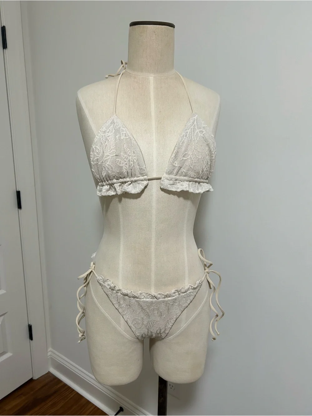 Lace Ruffle Bikini Set - Picture 1 of 7